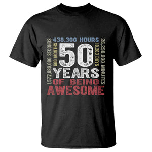 Vintage 50 Years Of Being Awesome T Shirt 50th Birthday Legend Gift Idea TS12 Black Print Your Wear