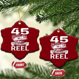 Still Keeping It Reel At 45 Ceramic Ornament Fisherman Birthday Gift TS12 Print Your Wear