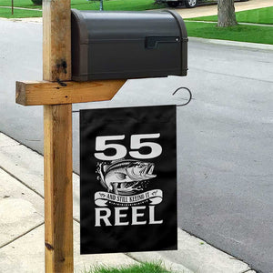 Still Keeping It Reel At 55 Garden Flag Fisherman Birthday Gift TS12 Print Your Wear
