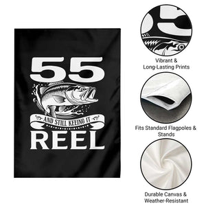 Still Keeping It Reel At 55 Garden Flag Fisherman Birthday Gift TS12 Print Your Wear