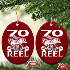 Still Keeping It Reel At 70 Ceramic Ornament Fisherman Birthday Gift TS12 Print Your Wear