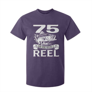 Still Keeping It Reel At 75 T Shirt For Kid Fisherman Birthday Gift TS12 Purple Print Your Wear