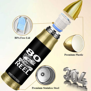 Still Keeping It Reel At 80 Bullet Tumbler Fisherman Birthday Gift TS12 Print Your Wear
