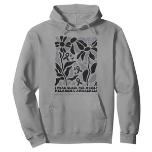 Melanoma Awareness Hoodie I Wear Black For Myself Skin Cancer Survivor TS12 Sport Gray Print Your Wear