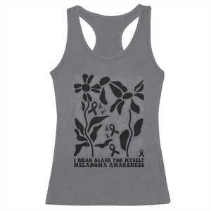Melanoma Awareness Racerback Tank Top I Wear Black For Myself Skin Cancer Survivor TS12 Charcoal Print Your Wear