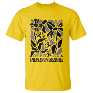 Melanoma Awareness T Shirt I Wear Black For Myself Skin Cancer Survivor TS12 Daisy Print Your Wear