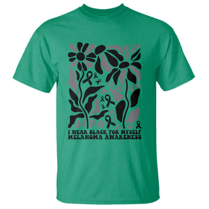 Melanoma Awareness T Shirt I Wear Black For Myself Skin Cancer Survivor TS12 Irish Green Print Your Wear