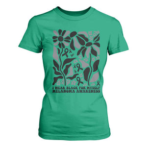 Melanoma Awareness T Shirt For Women I Wear Black For Myself Skin Cancer Survivor TS12 Irish Green Print Your Wear