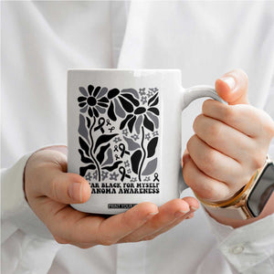 Melanoma Awareness Coffee Mug I Wear Black For Myself Skin Cancer Survivor TS12 Print Your Wear