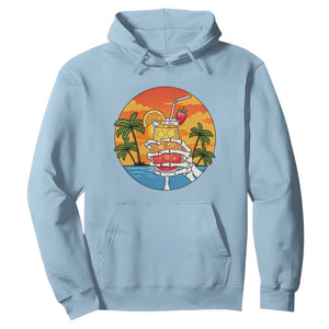Tropical Skeleton Summerween Hoodie Beach Cocktail Vacation