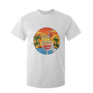 Tropical Skeleton Summerween T Shirt For Kid Beach Cocktail Vacation