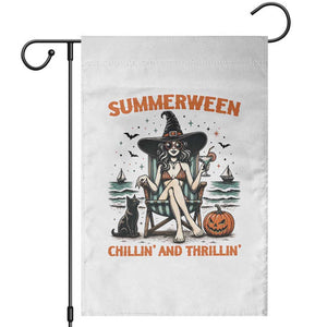 Witchy Beach Summerween Vacation Garden Flag Chillin And Thrillin