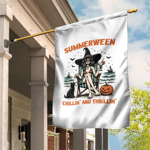 Witchy Beach Summerween Vacation Garden Flag Chillin And Thrillin