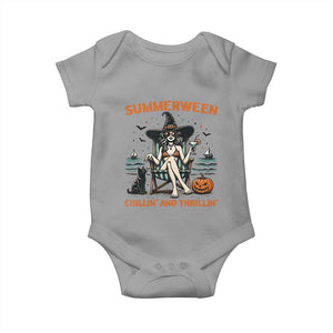 Witchy Beach Summerween Vacation Baby Onesie Chillin And Thrillin