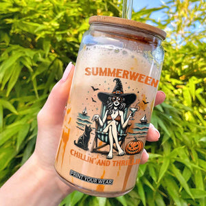 Witchy Beach Summerween Vacation Glass Can Chillin And Thrillin