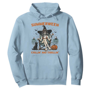 Witchy Beach Summerween Vacation Hoodie Chillin And Thrillin