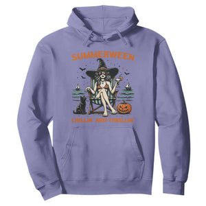 Witchy Beach Summerween Vacation Hoodie Chillin And Thrillin