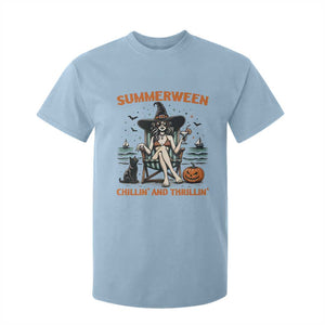 Witchy Beach Summerween Vacation T Shirt For Kid Chillin And Thrillin