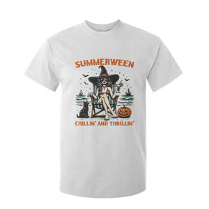 Witchy Beach Summerween Vacation T Shirt For Kid Chillin And Thrillin