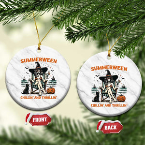 Witchy Beach Summerween Vacation Ceramic Ornament Chillin And Thrillin