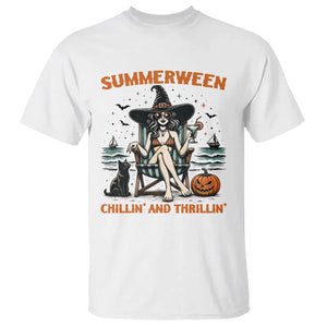 Witchy Beach Summerween Vacation T Shirt Chillin And Thrillin