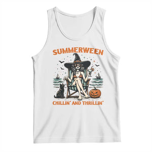 Witchy Beach Summerween Vacation Tank Top Chillin And Thrillin