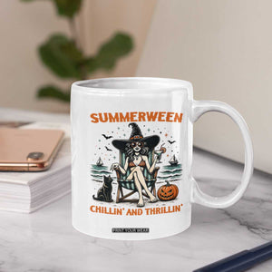 Witchy Beach Summerween Vacation Coffee Mug Chillin And Thrillin