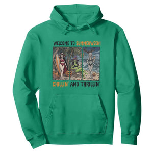 Welcome To Summerween Chillin And Thrillin Hoodie Funny Summer Halloween