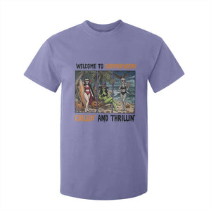 Welcome To Summerween Chillin And Thrillin T Shirt For Kid Funny Summer Halloween