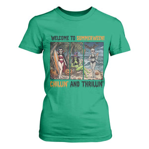 Welcome To Summerween Chillin And Thrillin T Shirt For Women Funny Summer Halloween