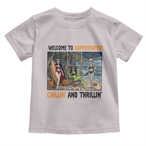 Welcome To Summerween Chillin And Thrillin Toddler T Shirt Funny Summer Halloween