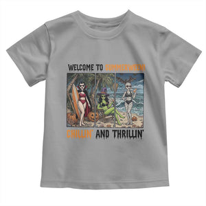 Welcome To Summerween Chillin And Thrillin Toddler T Shirt Funny Summer Halloween