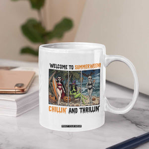 Welcome To Summerween Chillin And Thrillin Coffee Mug Funny Summer Halloween