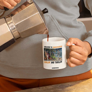 Welcome To Summerween Chillin And Thrillin Coffee Mug Funny Summer Halloween