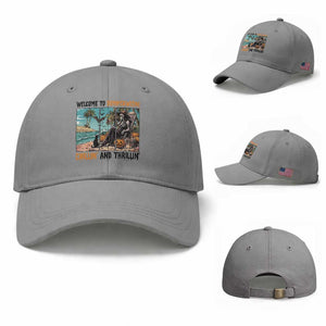 Welcome To Summerween Chillin And Thrillin Baseball Cap Spooky Beach Party Gift