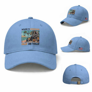 Welcome To Summerween Chillin And Thrillin Baseball Cap Spooky Beach Party Gift
