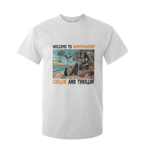 Welcome To Summerween Chillin And Thrillin T Shirt For Kid Spooky Beach Party Gift