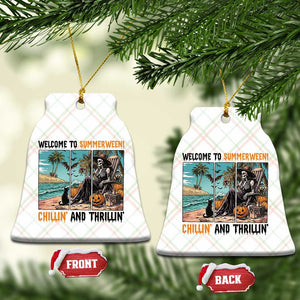 Welcome To Summerween Chillin And Thrillin Ceramic Ornament Spooky Beach Party Gift