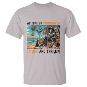 Welcome To Summerween Chillin And Thrillin T Shirt Spooky Beach Party Gift