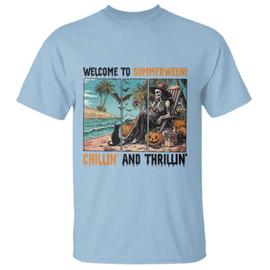 Welcome To Summerween Chillin And Thrillin T Shirt Spooky Beach Party Gift