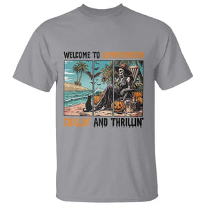 Welcome To Summerween Chillin And Thrillin T Shirt Spooky Beach Party Gift