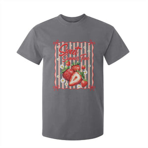 Striped Summer Strawberry T Shirt For Kid Preppy Beach Vibes Graphic