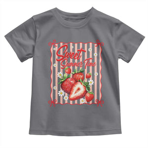 Striped Summer Strawberry Toddler T Shirt Preppy Beach Vibes Graphic