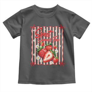 Striped Summer Strawberry Toddler T Shirt Preppy Beach Vibes Graphic