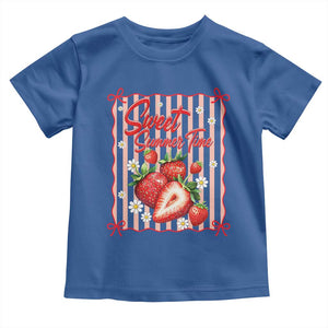 Striped Summer Strawberry Toddler T Shirt Preppy Beach Vibes Graphic