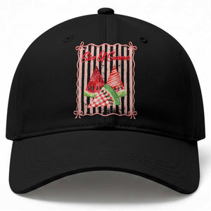 Striped Watermelon Beach Vibes Graphic Baseball Cap Slice Of Summer
