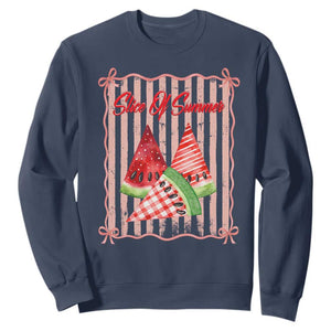 Striped Watermelon Beach Vibes Graphic Sweatshirt Slice Of Summer