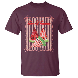 Striped Watermelon Beach Vibes Graphic T Shirt Slice Of Summer