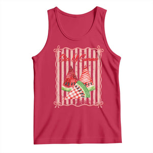 Striped Watermelon Beach Vibes Graphic Tank Top Slice Of Summer