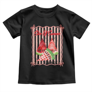 Striped Watermelon Beach Vibes Graphic Toddler T Shirt Slice Of Summer